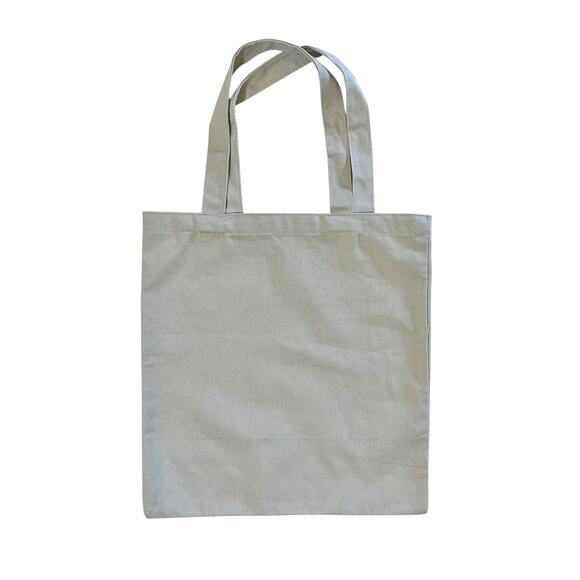 NWOT Rabanne Light Gray Gold Logo Unisex Tote Bag - Picture 3 of 5